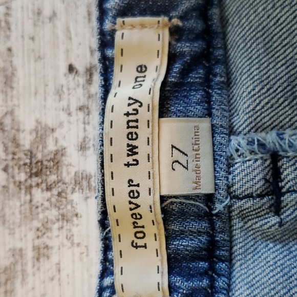 Denim mini skirt size 27 Distressed Frayed - Picture 4 of 7